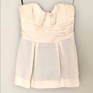 D&G Gorgeous Silk Ruched Strapless Bustier Top